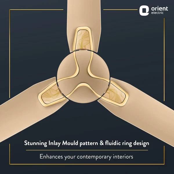 Orient 56" Jazz Art Decorative Ceiling Fan Topaz Gold